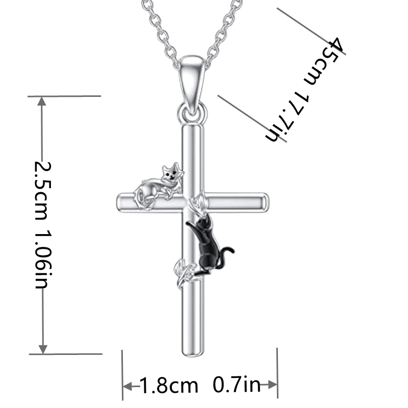 1pc Charming Sterling Silver Necklace With White Cross Pendant For Women's  Birthday, Party, Fashion Jewelry