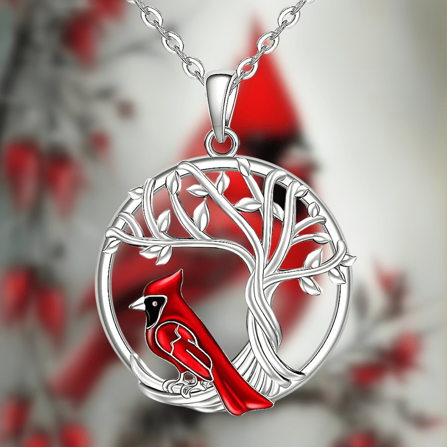 1pc girls luxury fashion cardinal bird necklace classic bird necklace jewelry necklace accessories birthday party anniversary gift christmas gift details 0