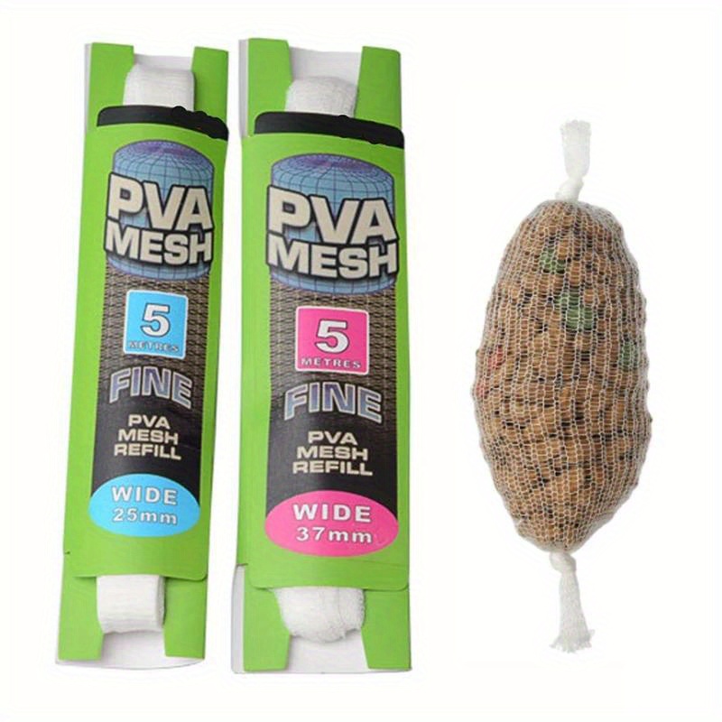 PVA Fishing Mesh Bait Bag Quick Water Soluble Refill Stocking Carp