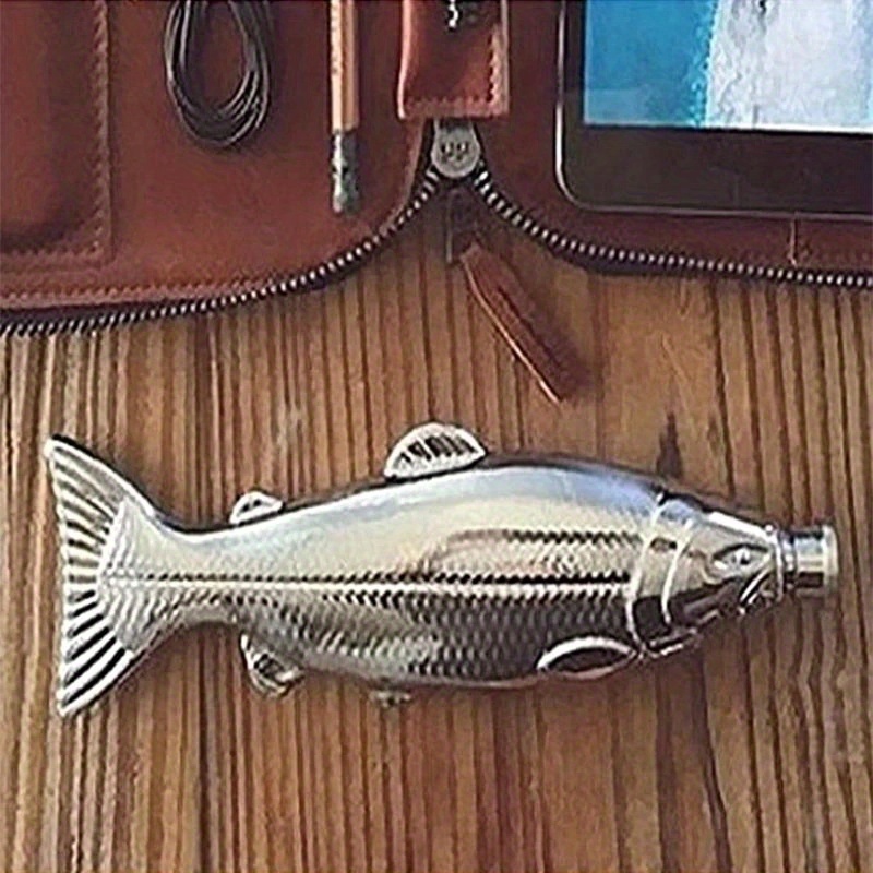 Trout Shaped Stainless Steel Hip Perfect Outdoor - Temu Canada