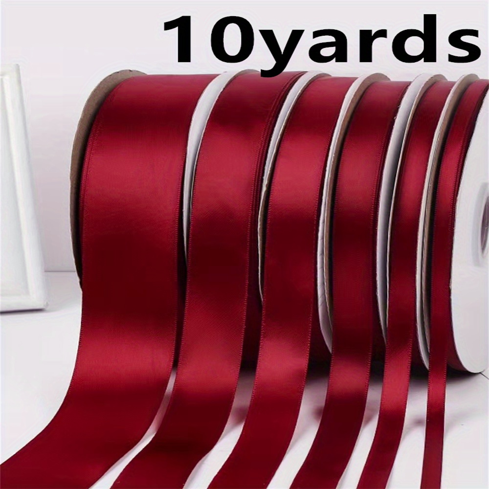 Red Ribbon for Gift Wrapping 1 Inch 25 Yds, Satin Ribbon for Hair Wine  Ribbon Christmas Ribbon Burgundy Ribbon for Christmas Tree Wedding Decor  Flower