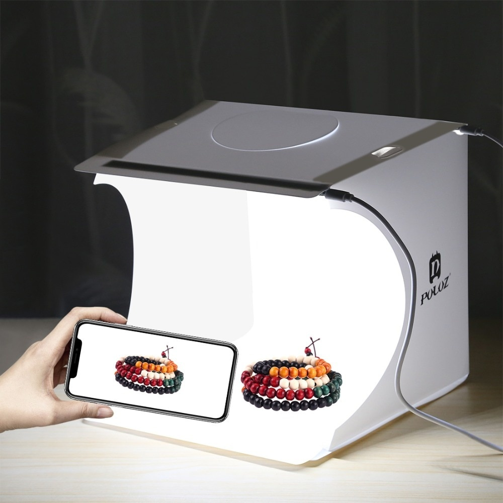 Caja de estudio fotográfico con luz ajustable Fotos Mini caja de
