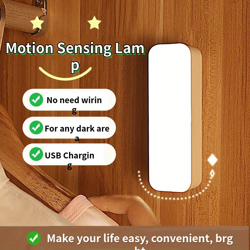 Luminária LED Magnética com Sensor de Movimento - Recarregável