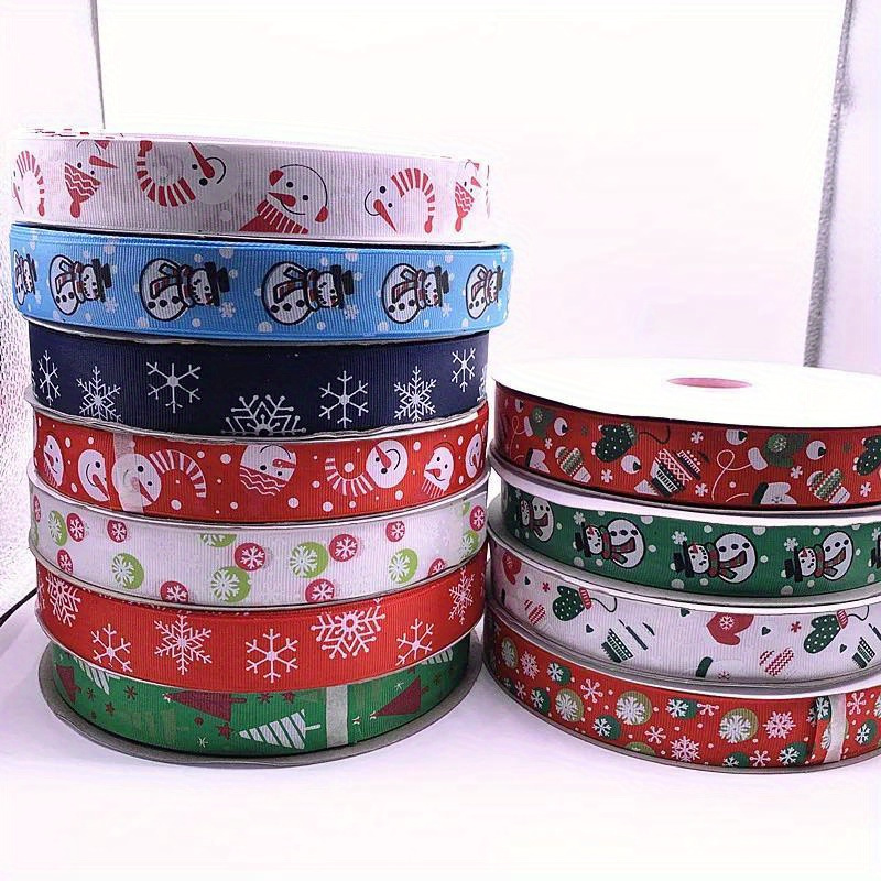 10 Yard Chrismas Printed Ribbon For Crafts Wedding Decoration DIY