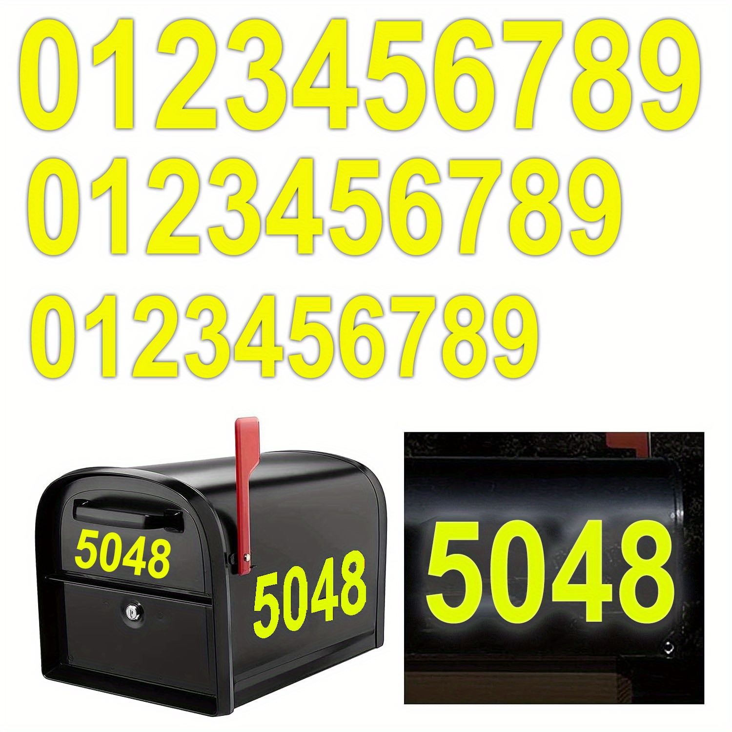 2Pcs Car or House Door Street Address Mailbox Number Digits