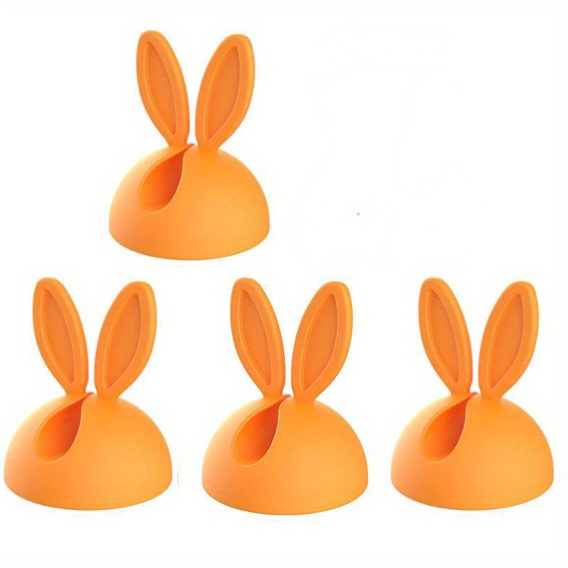 Mairbeon 3Pcs/Set Cable Holder Creative Cartoon Rabbit Ear Shape Silicone  Self-adhesive Wire Cord Organizer Clip for Office 