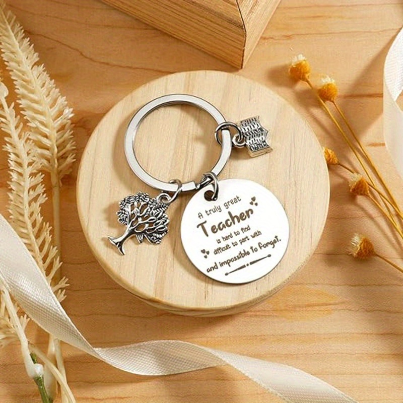 Temu 1pc, Stainless Steel Keychain, Unique Teacher Appreciation Gift, Female Teacher Gift, Teacher Key Chain, Teacher Christmas Gift, Teacher Valentine