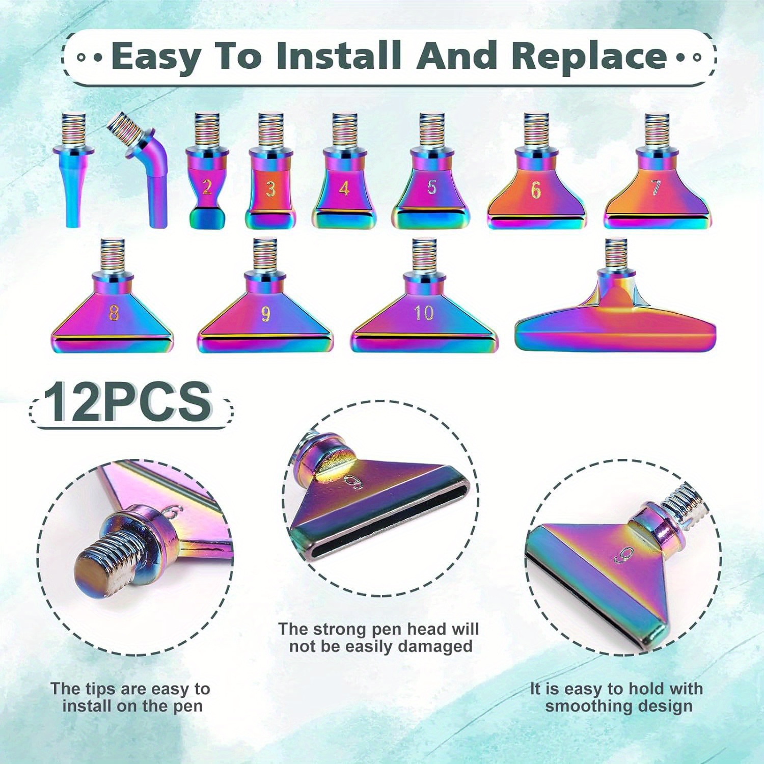 7PCS Metal Screw Tips Diamond Art Pen Kits No Loosen 5D Diamond
