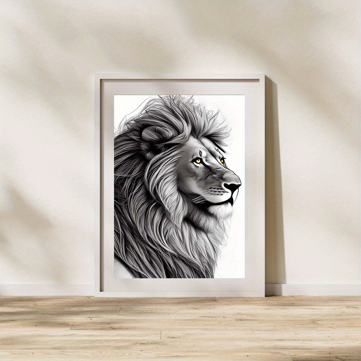 5d Diy Diamond Painting Kits For Adults, Animals Lion Full Round