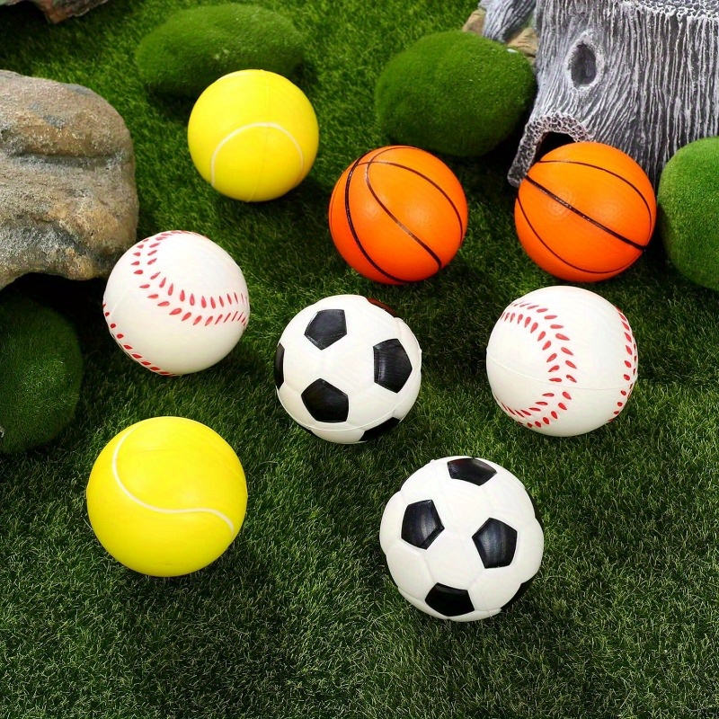 NERF Mini Stress Foam Sport Ball Set - Kids Mini Sports Ball Set - Includes  Foam Micro Football, Soccer Ball + Basketball - NERF Soft Stress Relief  Foam Sports Set for Kids - Multicolor