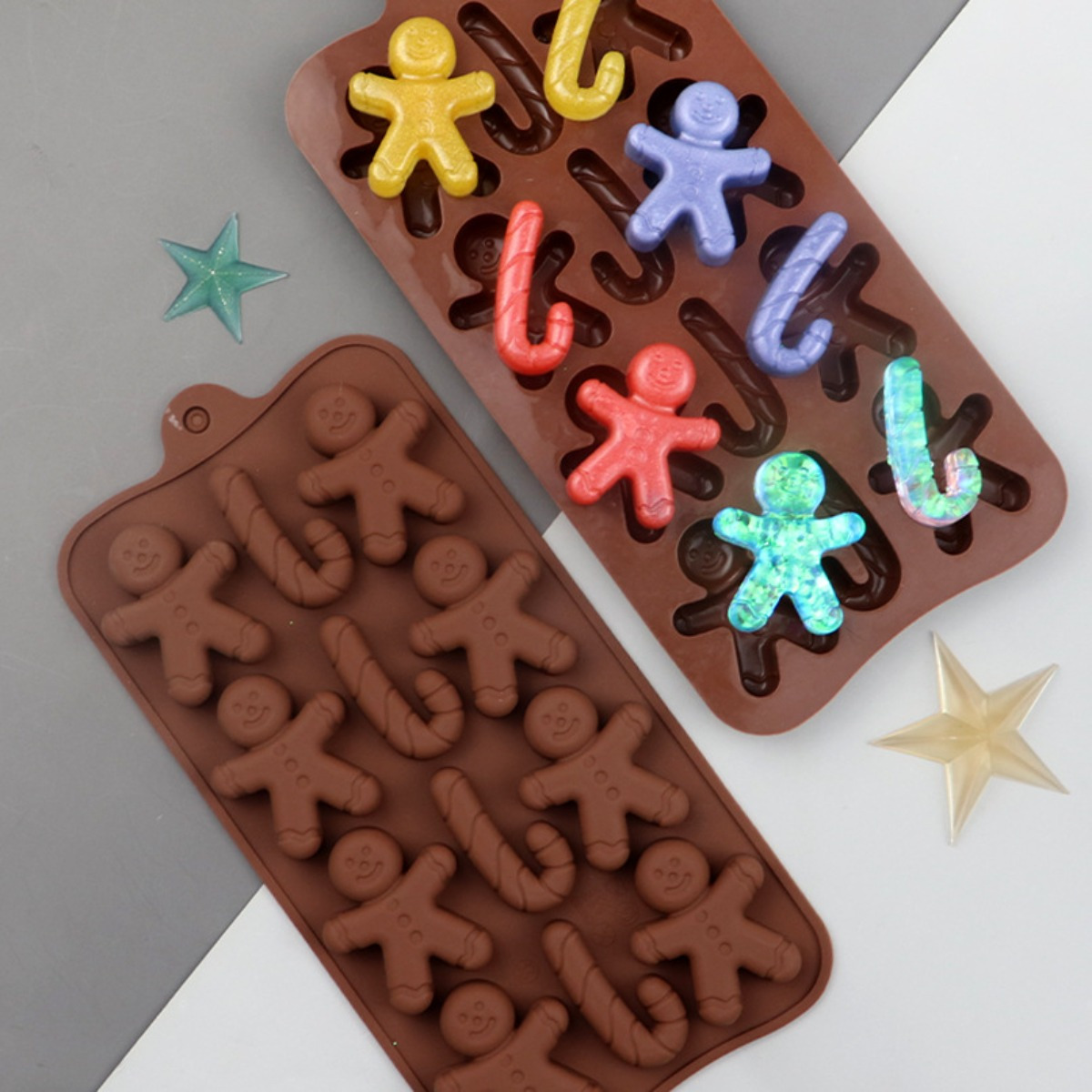 Christmas Cake Mold 3d Silicone Mold Gingerbread Man House - Temu