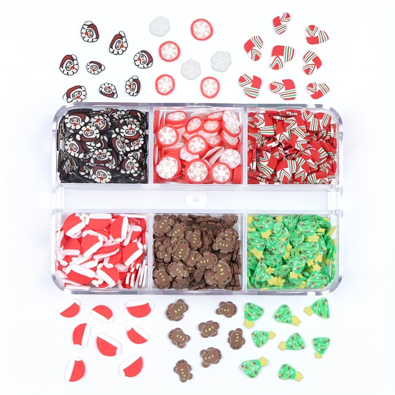 Mixed Christmas Polymer Clay Slices Sprinkles Resin Mold Filler Snowman  Gingerbread Flake DIY Resin Jewelry Crafts For Gift Toys