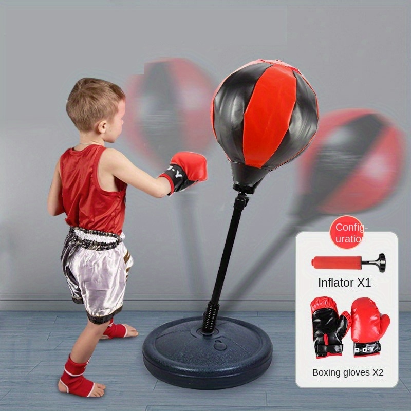 Sac de Frappe Boxe Gonflable sur Pied,160CM Punching Ball Adultes Enfants  Convient pour l'exercice À la Maison Intérieur et Extérieur