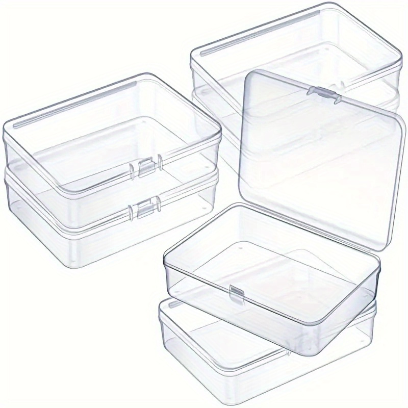 Small Plastic Storage Box Clear Containers With Lid For - Temu