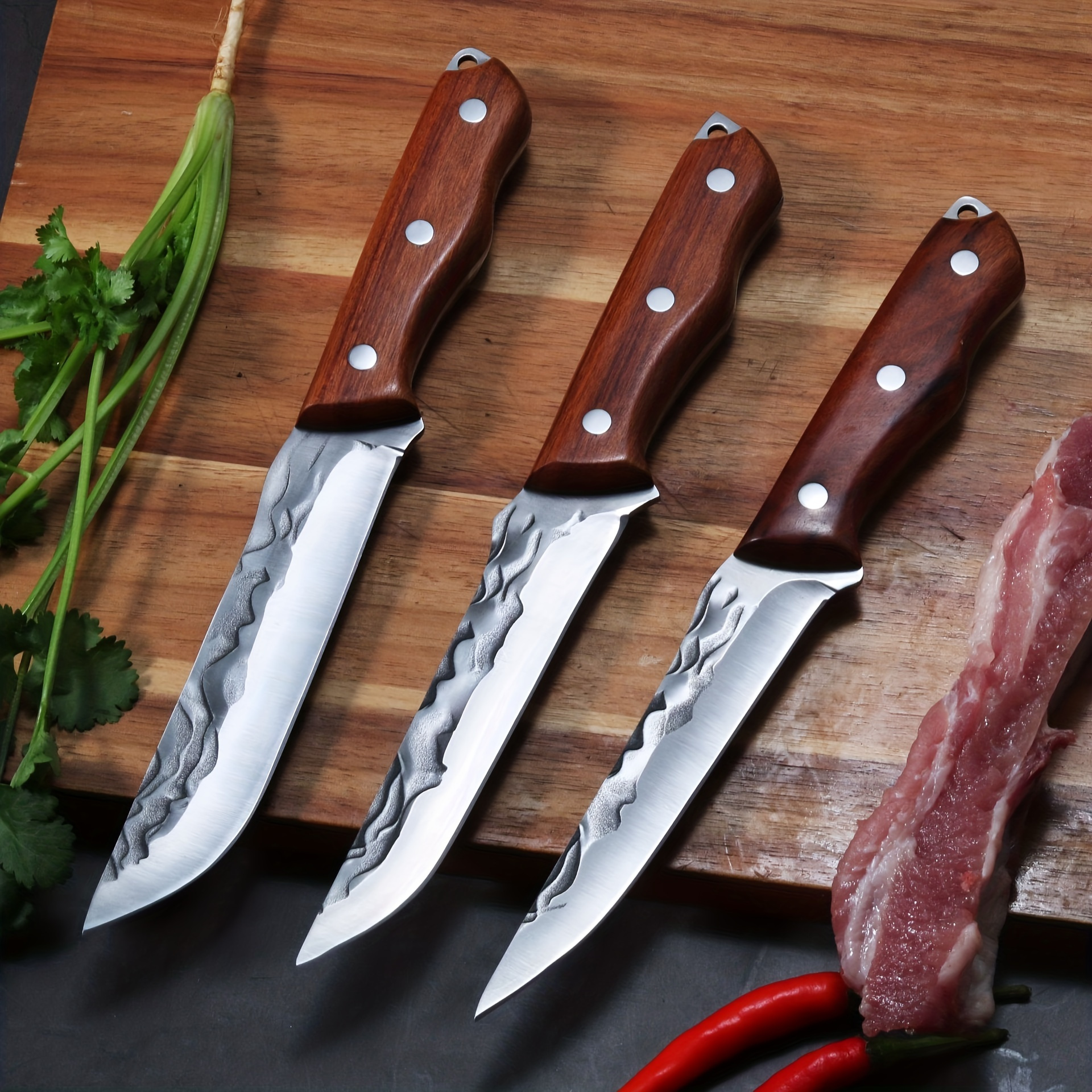 Stainless Steel Boning Knife Butcher Knife Professional Skinning Knife Beef  Cutting Knife Vegetable Oxford Bag Set Chefs Knife Outdoor Camping Picnic  Hiking, Kitchen Stuff Cookware Barbecue Tool Accessories - Temu