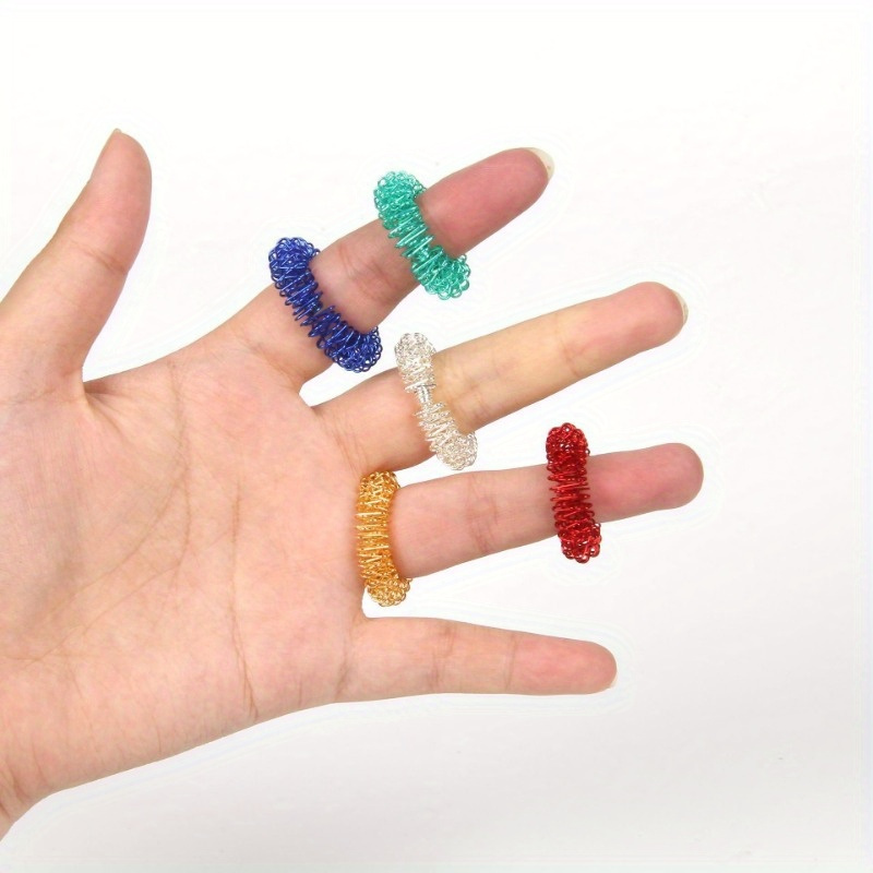 30pcs Mini Spring Finger Massage Ring - 2.49x1