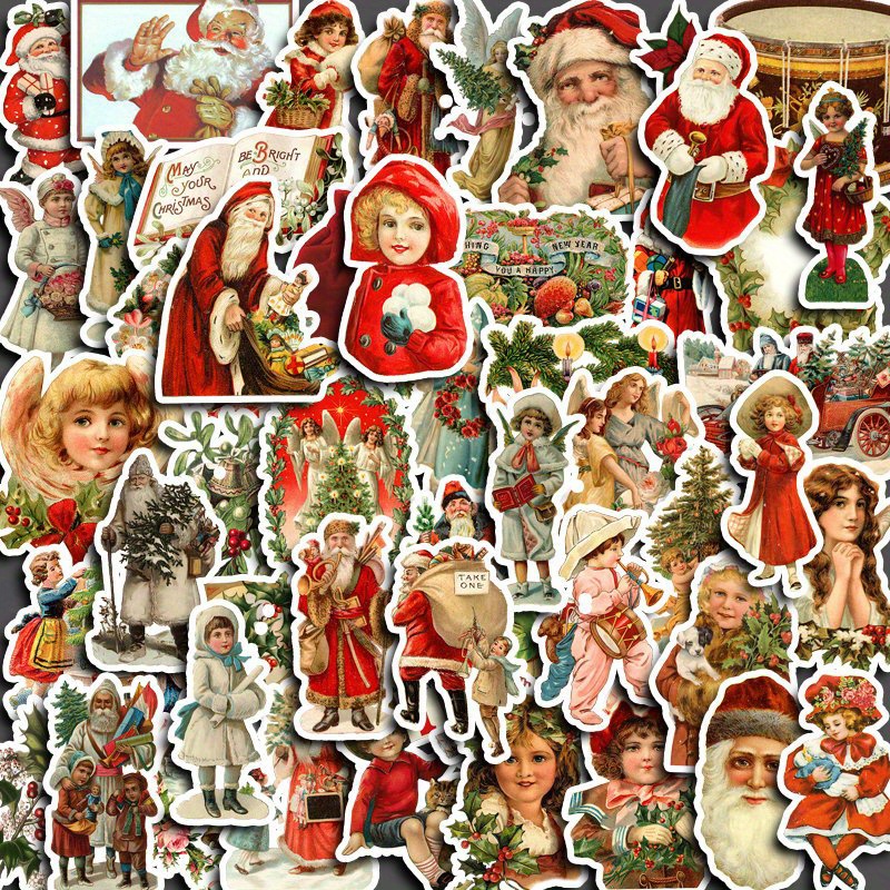  COHEALI 80pcs Christmas Cartoon Stickers Christmas Scrapbook  Stickers Photo Album Stickers Kids Stickers Decals Seal Sticker Labels  Washi Tape Notebook Sticker Child Stationery Gift : Toys & Games