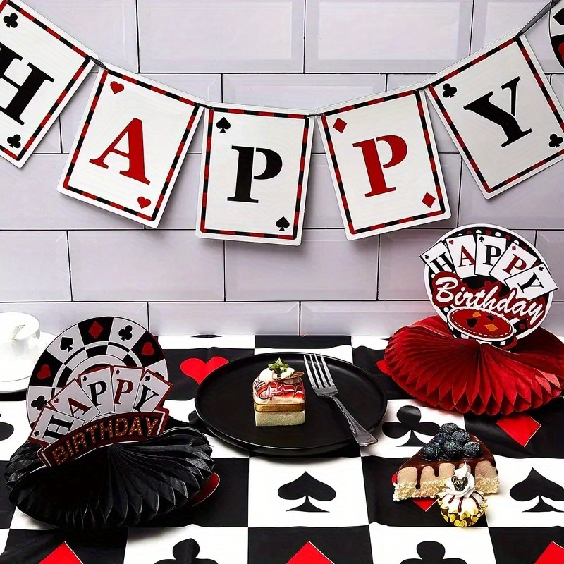 Casino Theme Birthday Party Decoration Pull Flag Balloon - Temu