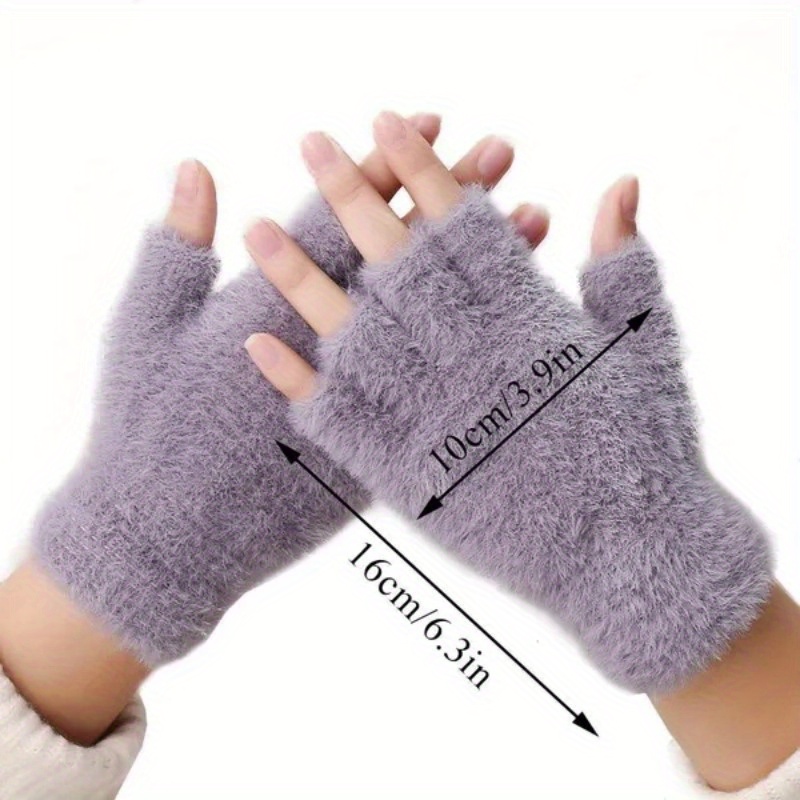 Unisex Guantes Sin Dedos Color Sólido Mitones Mitad Dedo - Temu