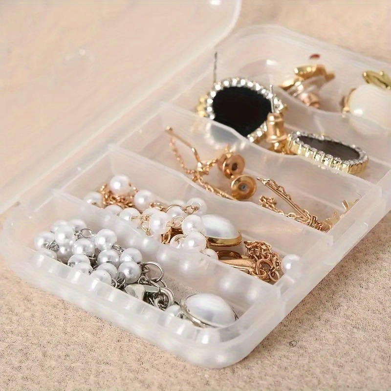  5pcs 15 Grids Bead Case Storage Organizer Small Plastic  Jewelry Organizer Box