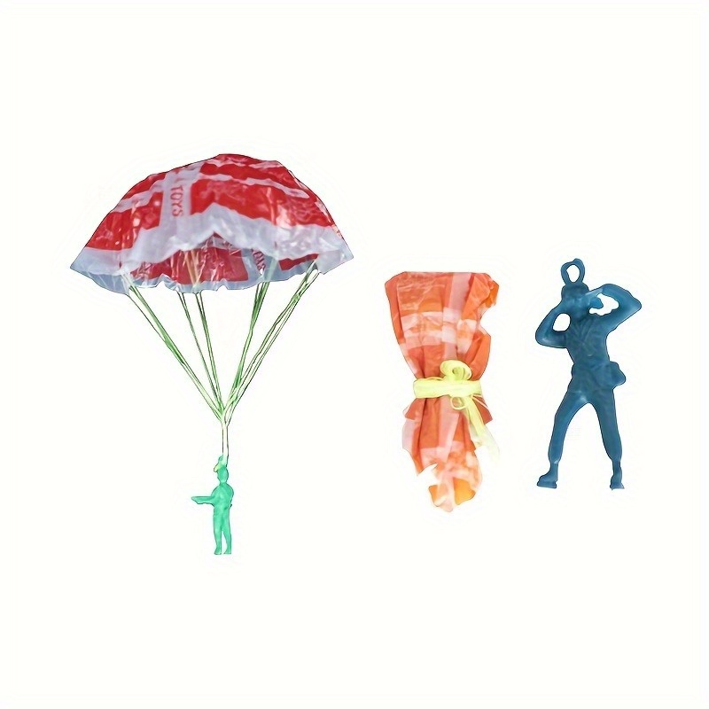  SUPRBIRD Juguetes de paracaídas para niños, 10 piezas de  paracaídas de juguete sin enredos, paracaídas volador al aire libre,  juguete para hombres, soldados del ejército, juguete de mano sin batería  para