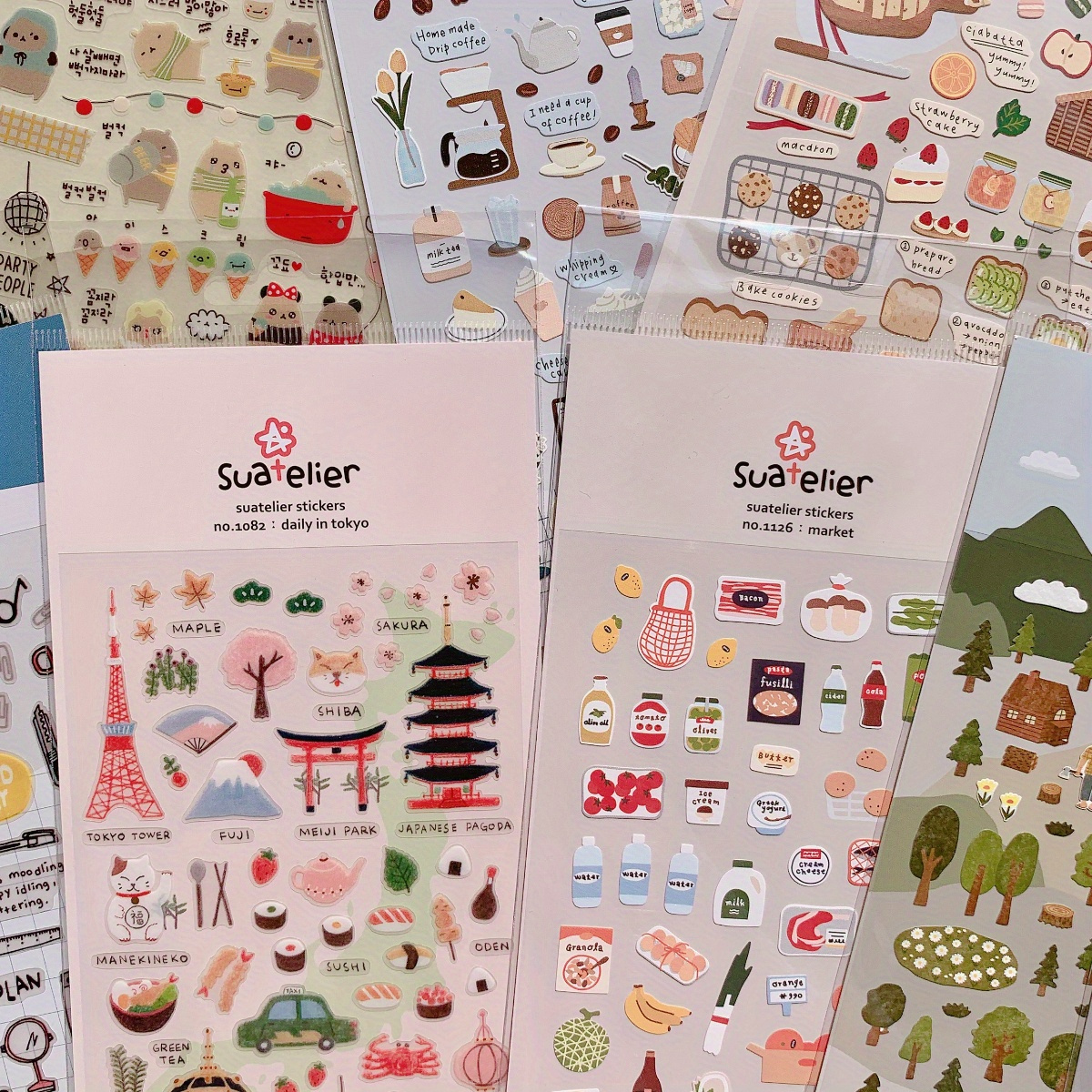 Food Stickers Scrapbooking, Kawaii Food Diary Stickers