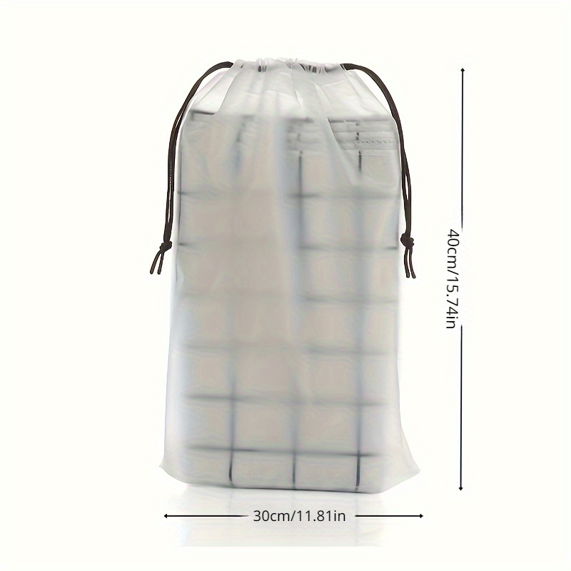 5Pcs Semitransparent Drawstring Shoes Bags, Portable Clothing And Towel Organizer, Perfect Shoes Protector Bags For Travel Use