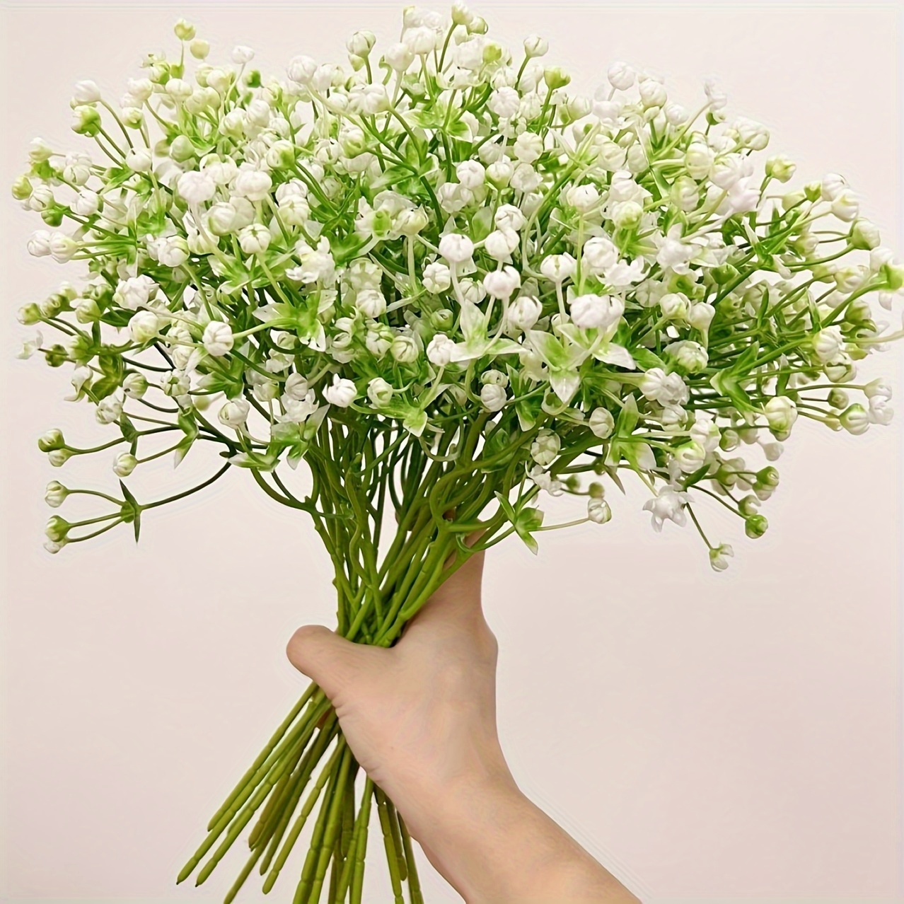 12PCS Long Stem Artificial Baby Breath Flowers Fake Real Touch