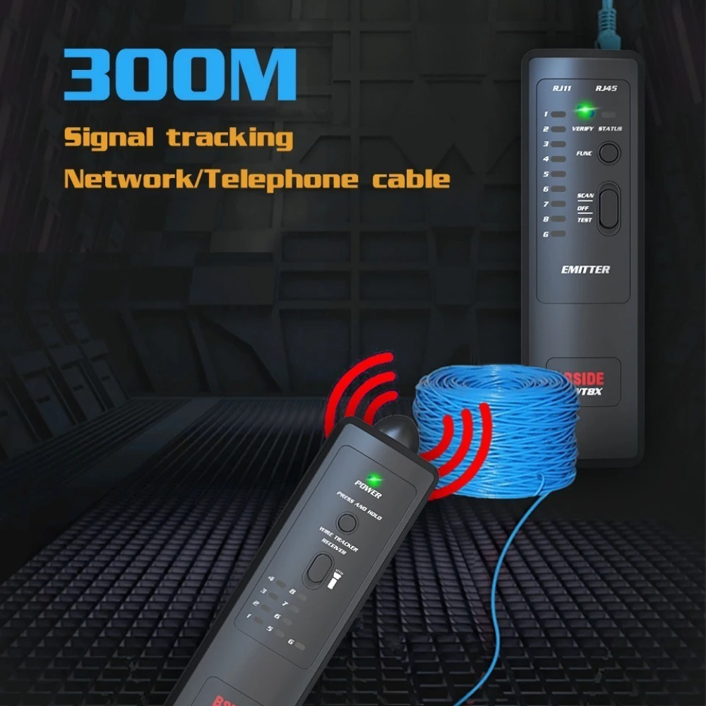 Detector de cables de red multifunción RJ11 RJ45, comprobador de cables de  línea telefónica, cable de red, herramienta de rastreo, localizador de