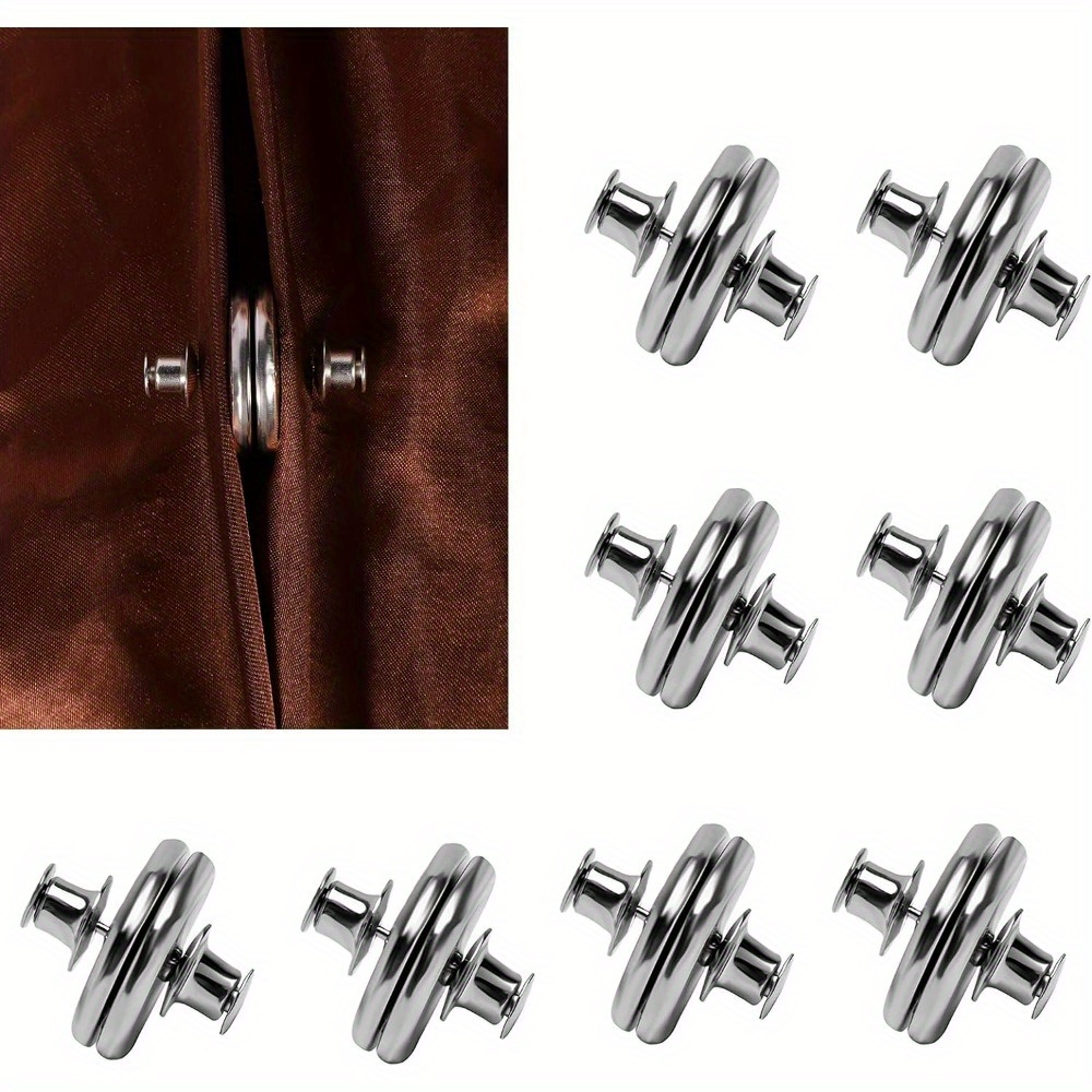 Curtain Tiebacks Curtain Magnets Closure, Magnetic Curtain Weights Closure  Magnets for Curtains Anti-Rust Alloy for Shower Curtain 0.63” Round Magnets