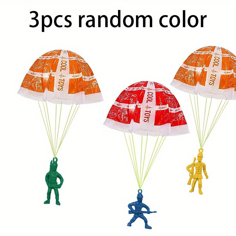 4pcs Parachute Jouet Enchevêtrement Lancer Libre Jouet Parachute Jouets  Volants enfants