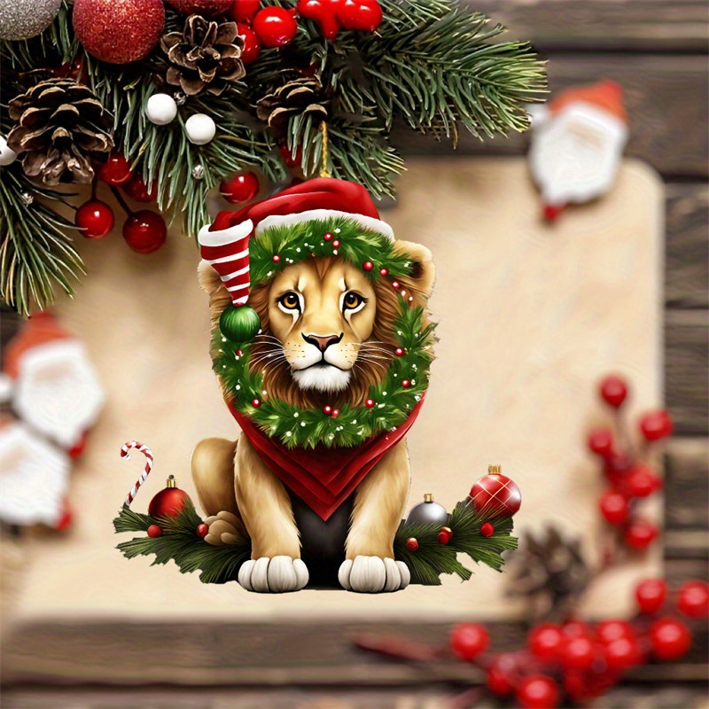 Cartoon niedlicher Hund, Auto-Anhänger, Weihnachtsbaum-Anhänger,  Heimdekoration, Fenster-Auto-Ornament, Rucksack-Ornament, Weihnachten,  weißer