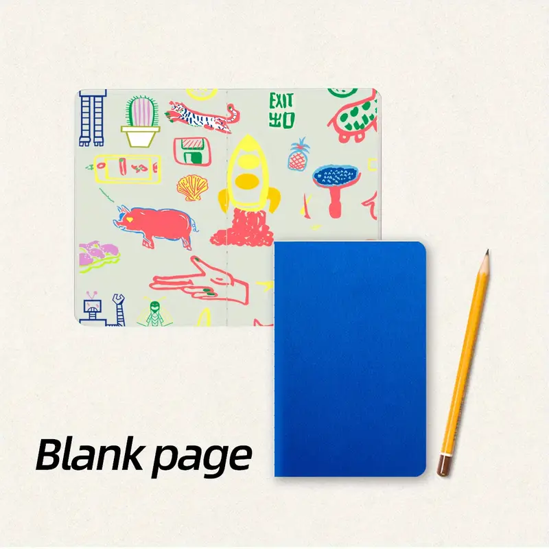 Blank Notebook Mini Coloring Book A6 Colorful Blank Books - Temu