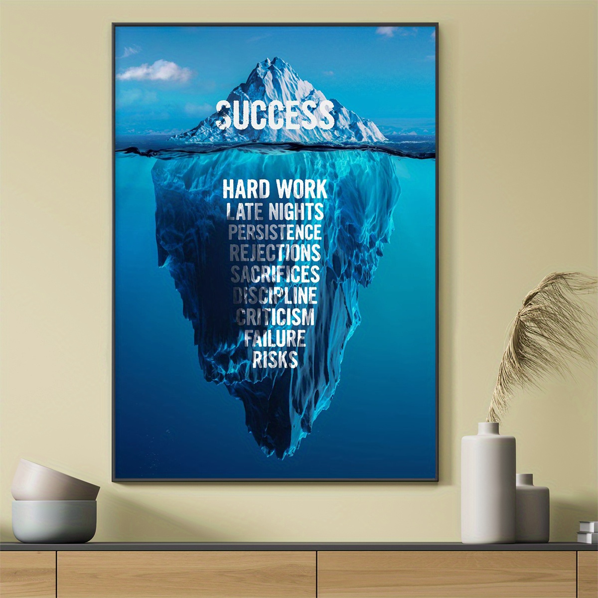 OPEN 24 HOURS 2024 Wall Art Home Motivation CANVAS 30