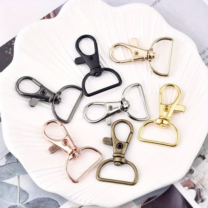 20pcs Alloy Key Chain Clip Hooks, Swivel Clasps Lanyard Snap Hook, Keychain Hooks for Lanyard Key Rings,Temu