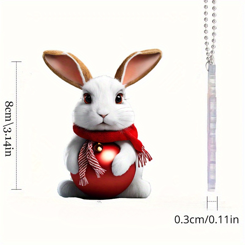 Cartoon Rabbit Keychain Pendant Acrylic Ornament Backpack - Temu