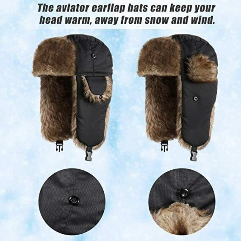 Coldproof Unisex Trapper Hat Thick Waterproof Bomber Hats - Temu