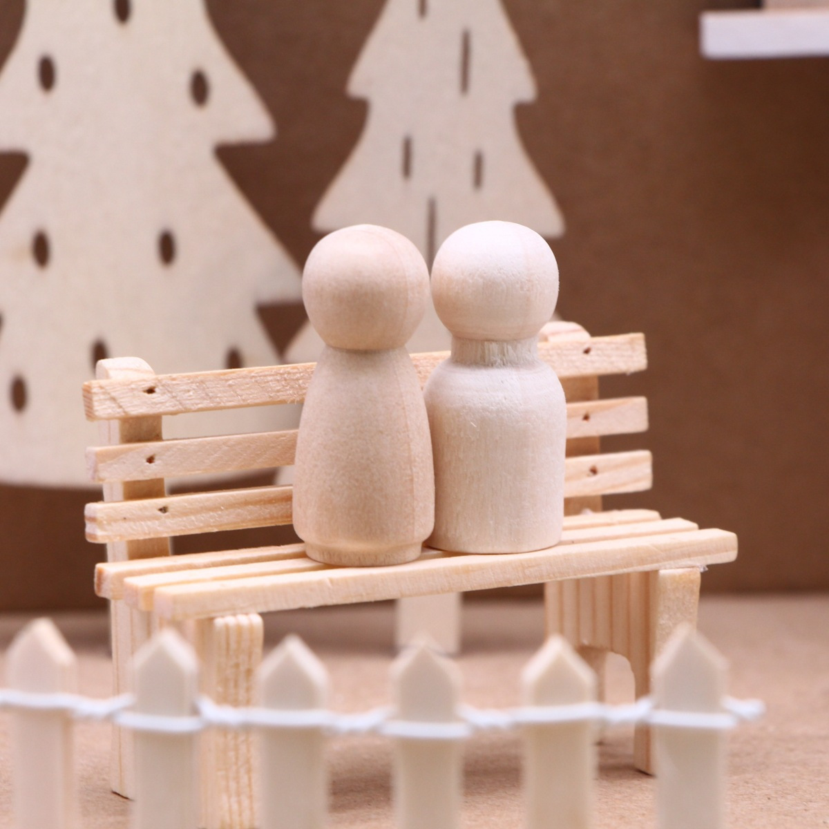 Wooden Color Wood Simple Elf Door Set Miniature Christmas - Temu