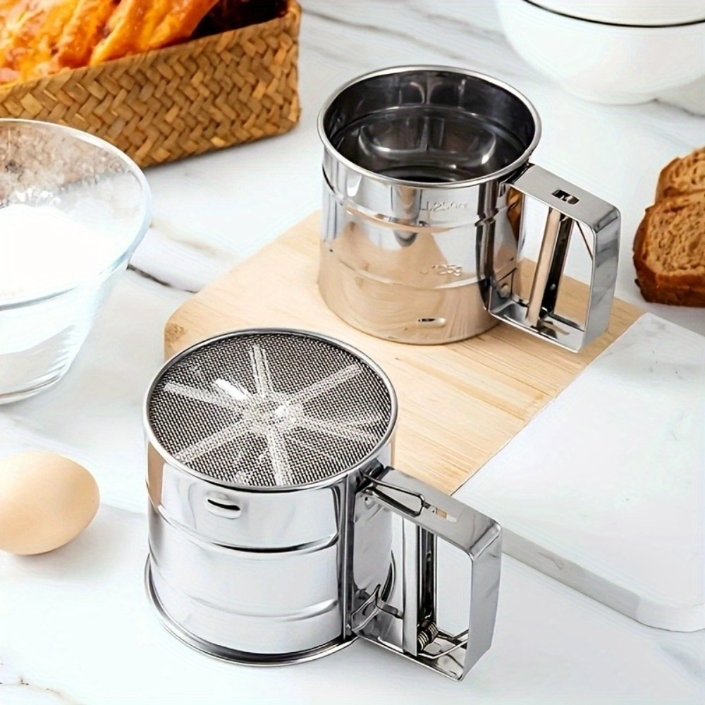 Cheers US Electric Flour Sifter, Battery Operated Handheld Flour Sieve  Strainer Kitchen Utensil Cooking Baking Pastry Tools for Almond Flour  Powdered Sugar Cocoa Cake Seasoning Powder 