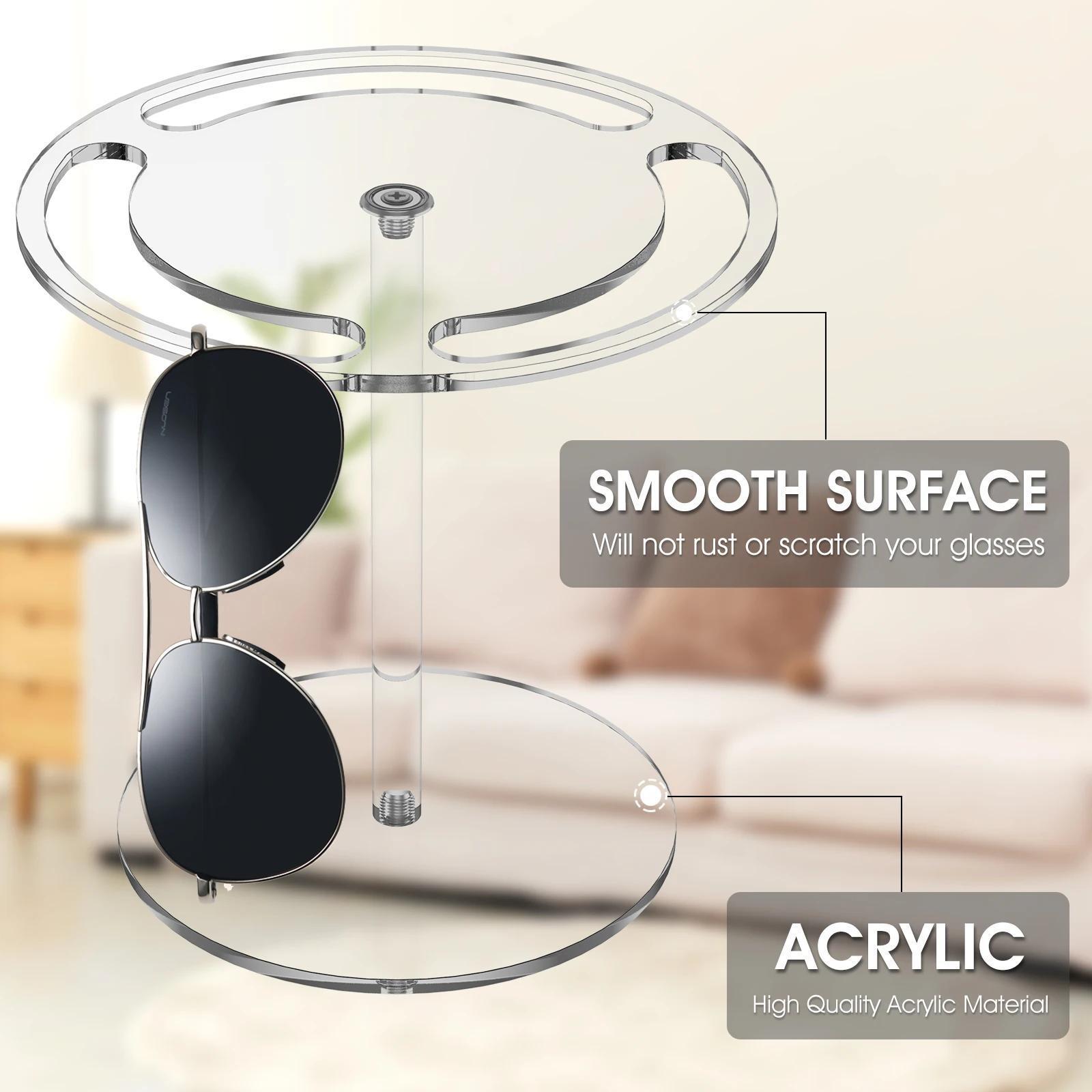 Acryl Sonnenbrillenhalter Ständer Mit 360 Grad Drehbarem Brillenständer  Transparente Brillen Tischorganizer Neu