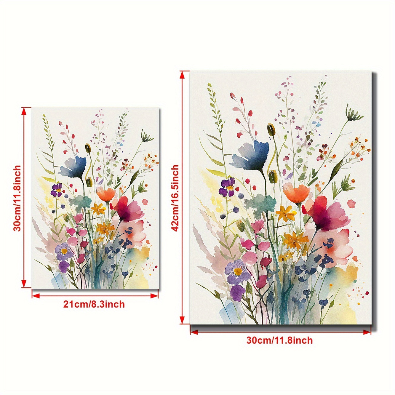 3 Piece Spring Colorful Wildflower Botanical Canvas Wall Art Modern Rustic  Watercolor Flower Aesthetic Posters Farmhouse Nature Plant Floral Prints