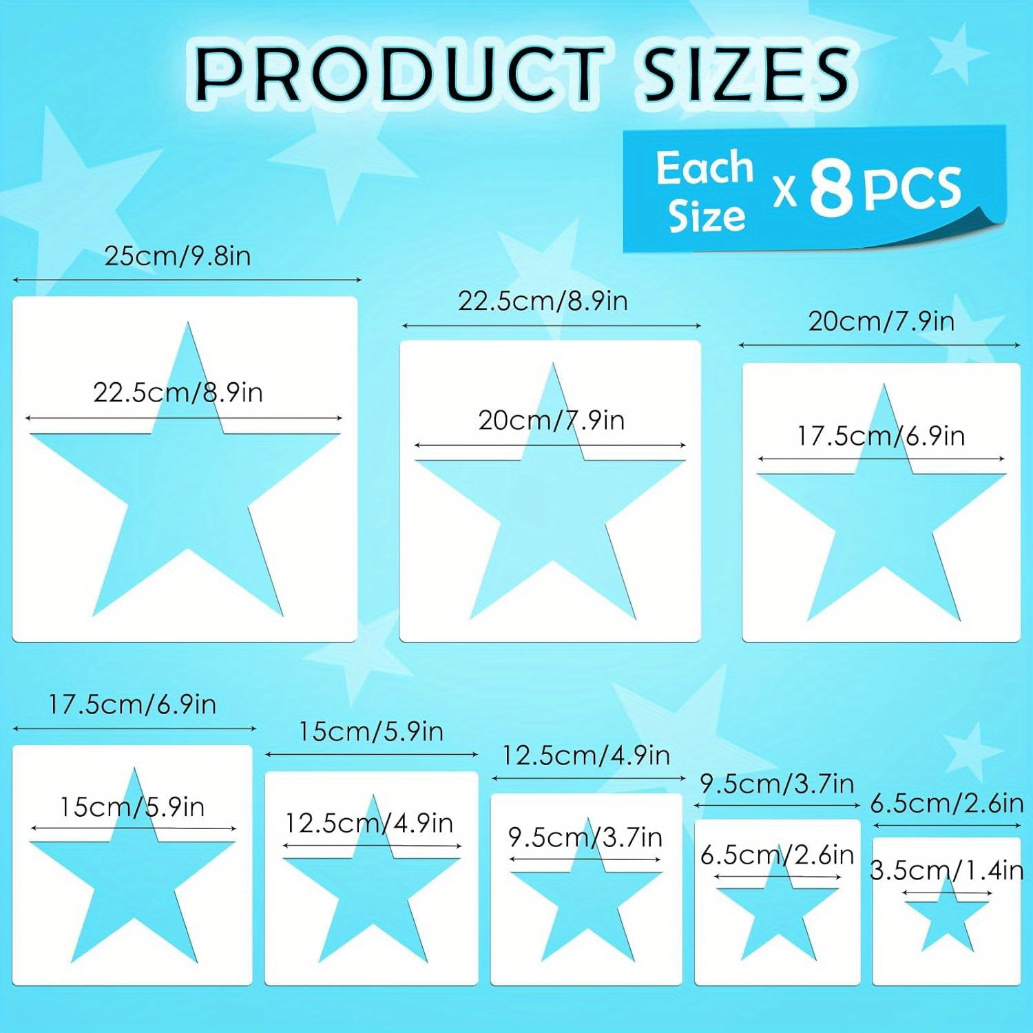 4 Pcs Star Stencil Star Stencils Different Sizes for Painting Template Star  Stencil for Crafts Plastic Star Templates for Fabric Home Decor DIY Crafts