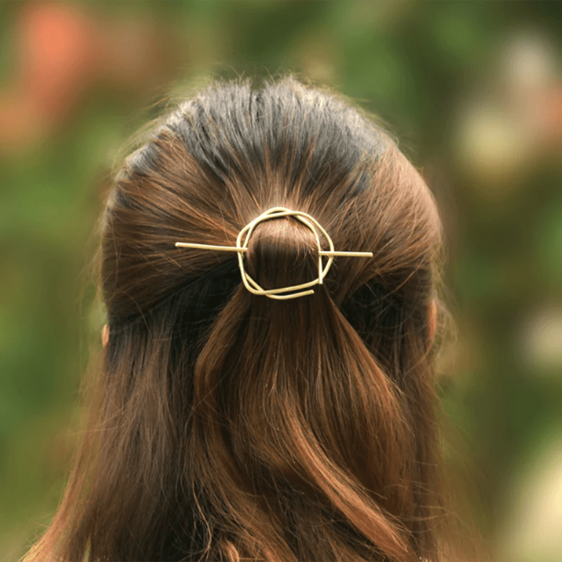 E-shop Geometrische Haarnadel mit "Easy Temperament", Haarnadel für Damen-Hinterkopfhaar, personalisierte Haarverzierungen