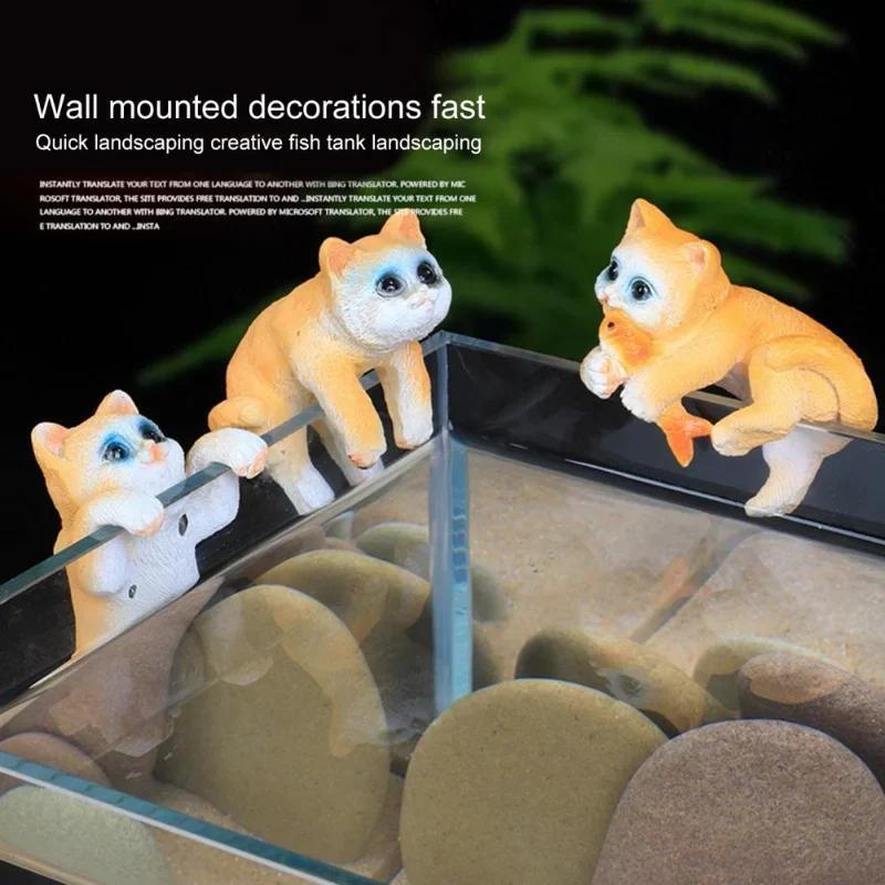 1 Pack Cat Fishing Miniature Figurines For Micro Landscape And - Temu