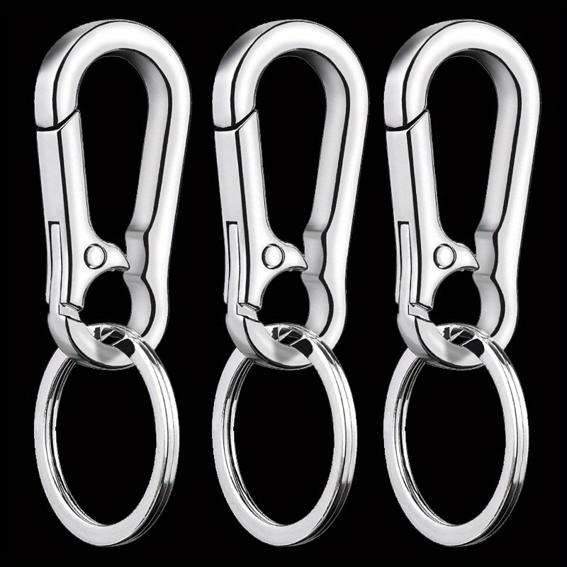 3pcs Classic Men Stainless Steel Gourd Buckle Keychain For Men Anti Lost Buckle  Hanging Fashion Car Key Decoration - Jewelry & Accessories - Temu