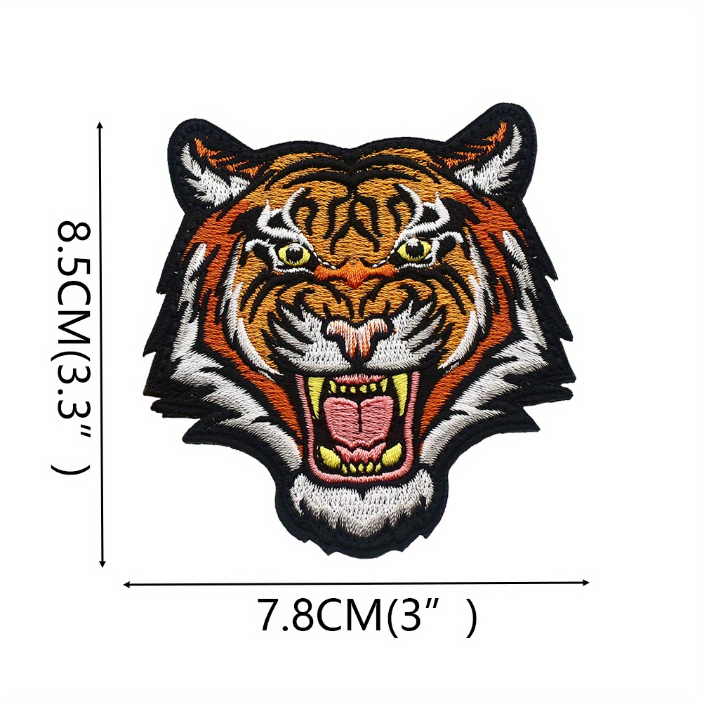 Embroidery Bear Tiger Wolf Hyenas Patch Tactical Animal - Temu