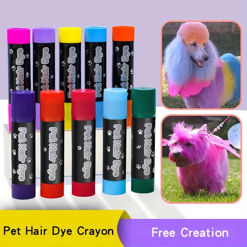 Water soluble Pet Claw Makeup Dyeing Crayon 12 Color Diy Non