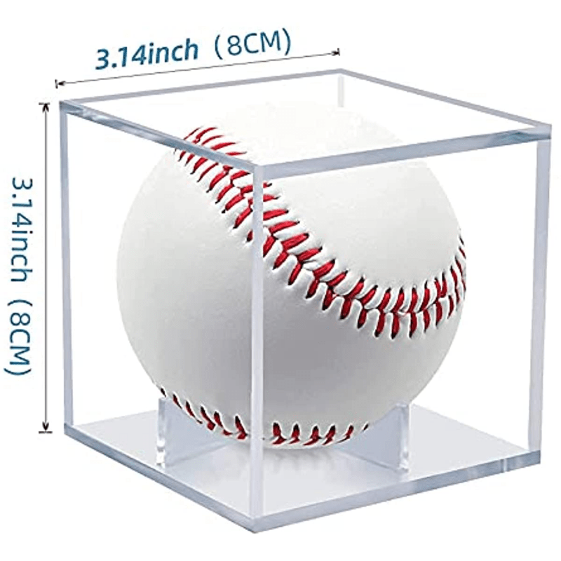 Uv Protected Baseball Display Case Clear Acrylic Box Temu