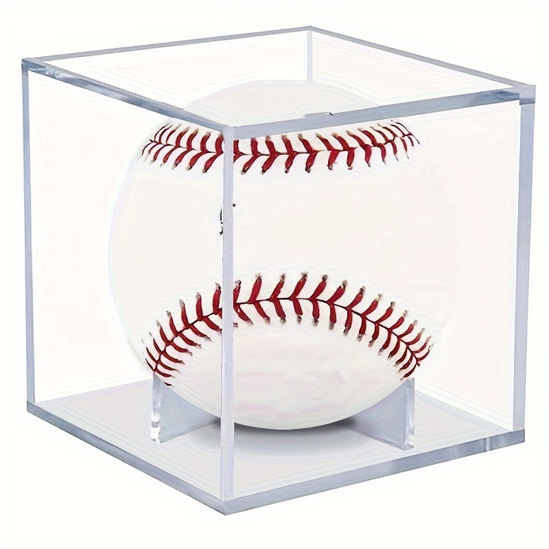 Uv Protected Baseball Display Case Clear Acrylic Box - Temu Canada
