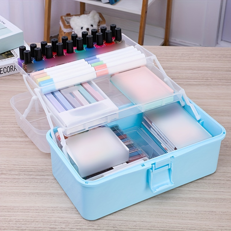 Portable Storage Box With Handles, Minimalist Storage Basket For Cosmetic,  Stationary, Toiletry, Medicine And Sundries, Household Multi-functional Storage  Organizer - Temu